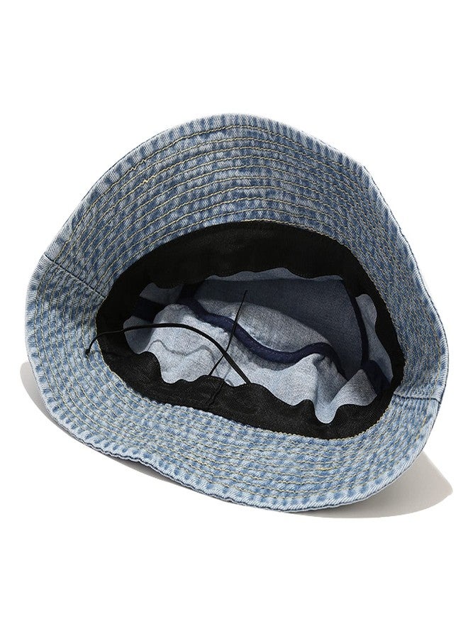 Umeepar Unisex 2 Pack Denim Bucket Hat Packable Cotton Beach Sun Hat for Men Women - Image 5
